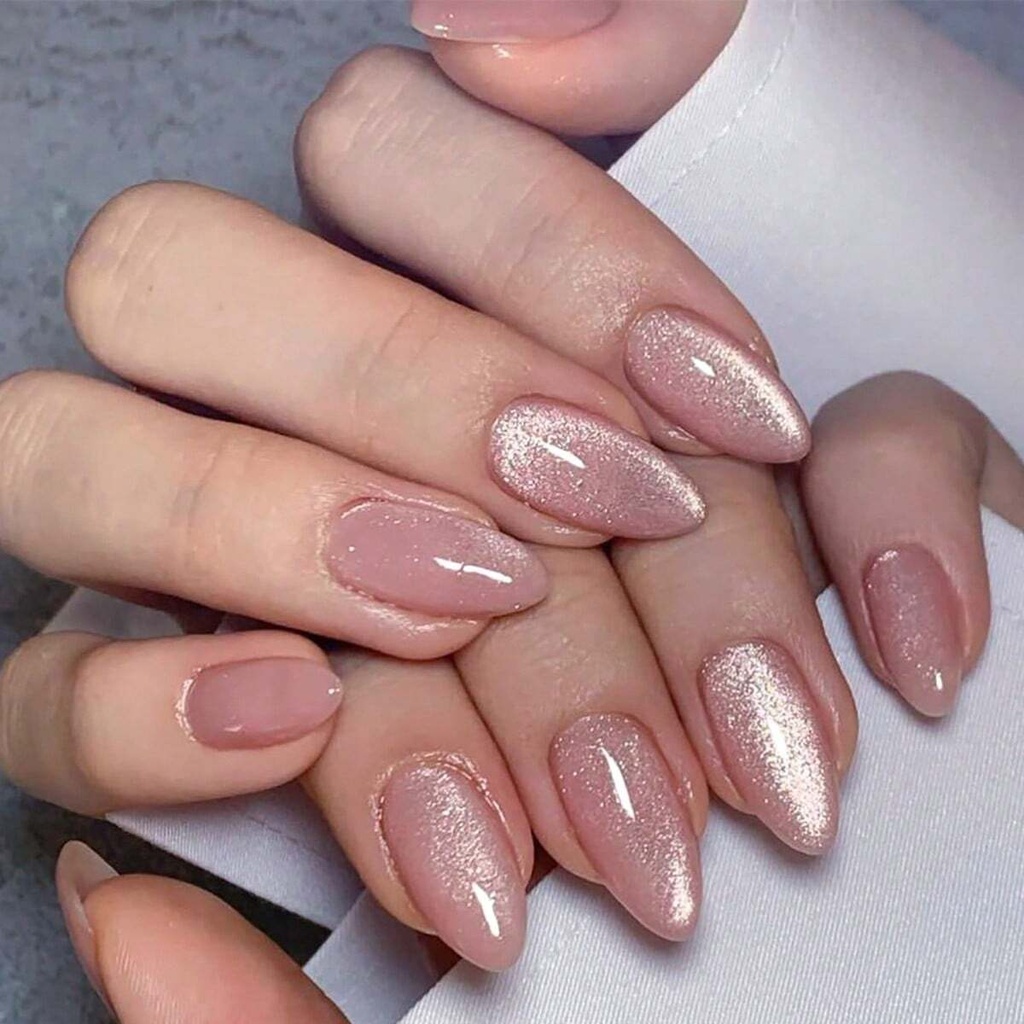 24pcs Medium Almond Shaped Acrylic Nails